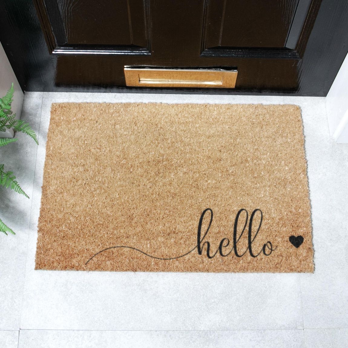 Hello Scribble Heart Doormat 60x40cm main product photo