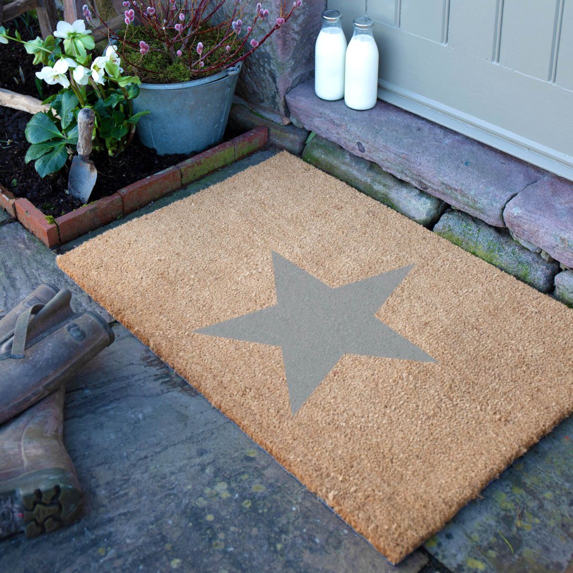 Country Home Star Extra Large Grey Doormat 90x60cm main product photo