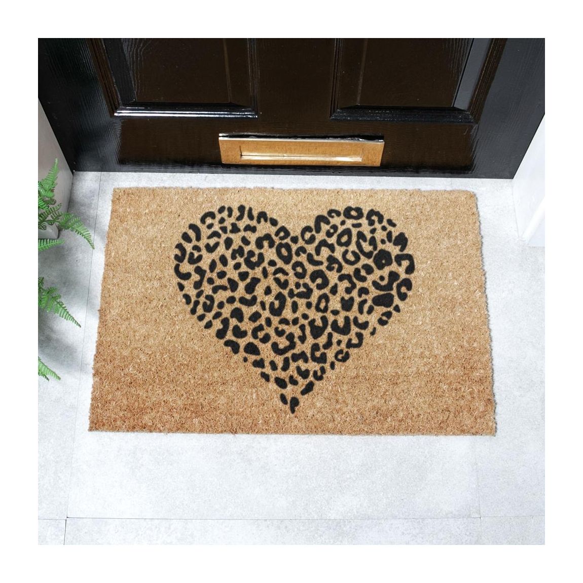 Leopard Pint Heart Doormat 60x40cm main product photo