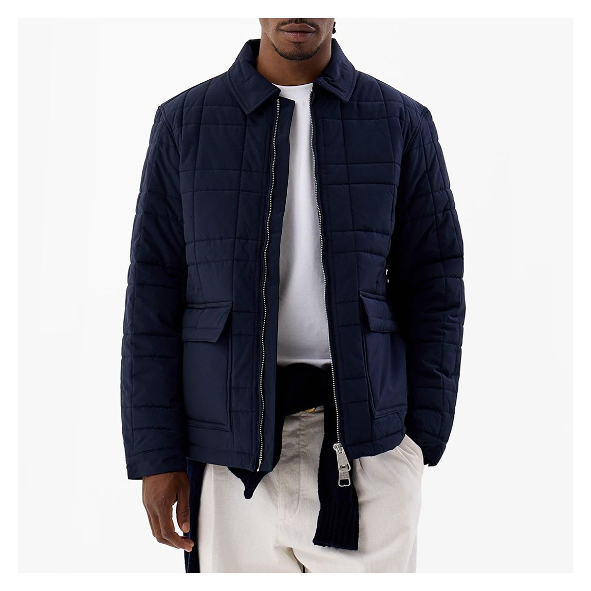 Men's Navy Walter Quilted Jacket main product photo