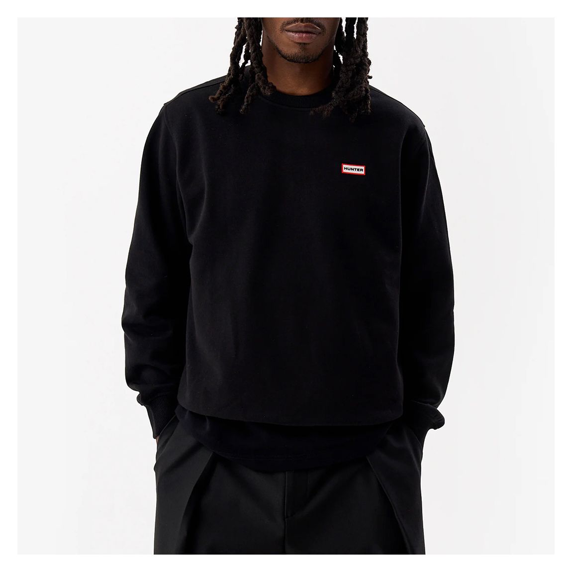 Men's Jet Black Victor Crew Jumper main product photo