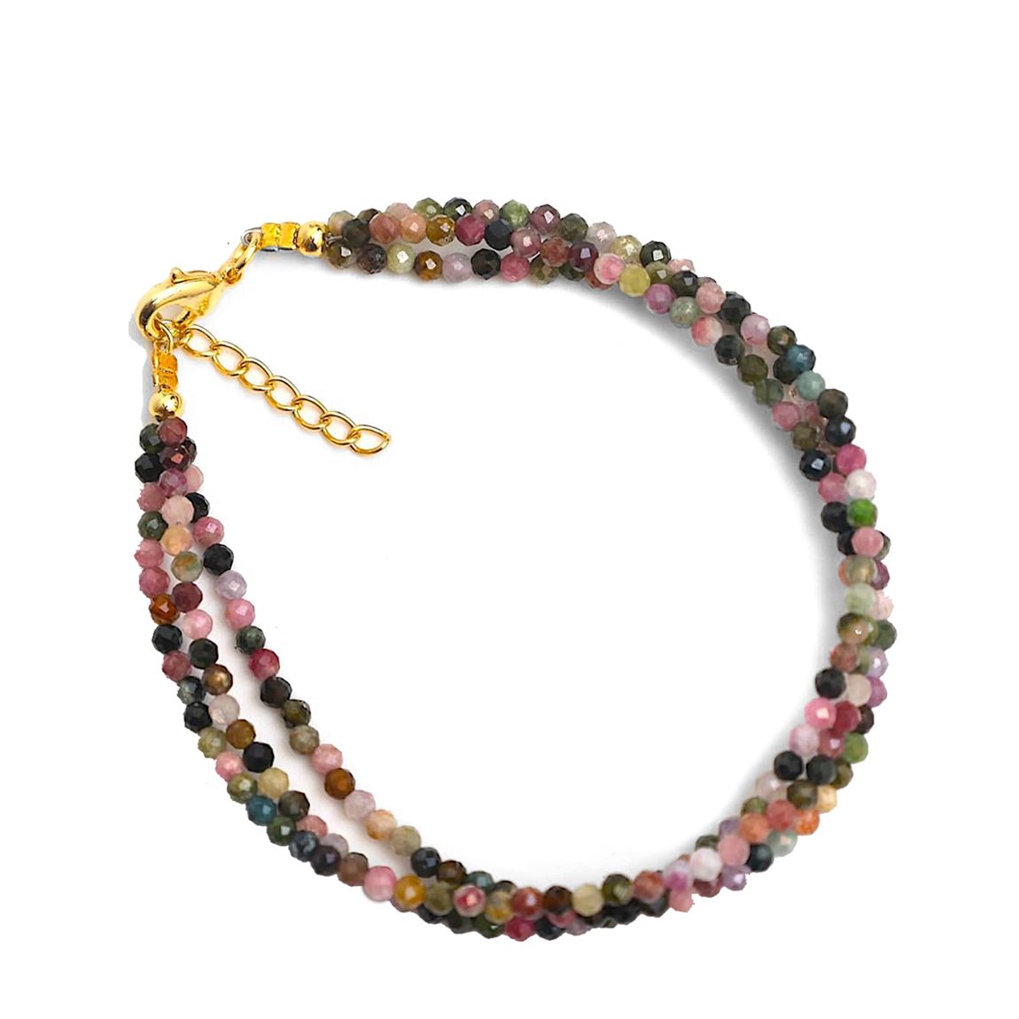 18K Gold Multi Tourmaline Layer Bracelet main product photo
