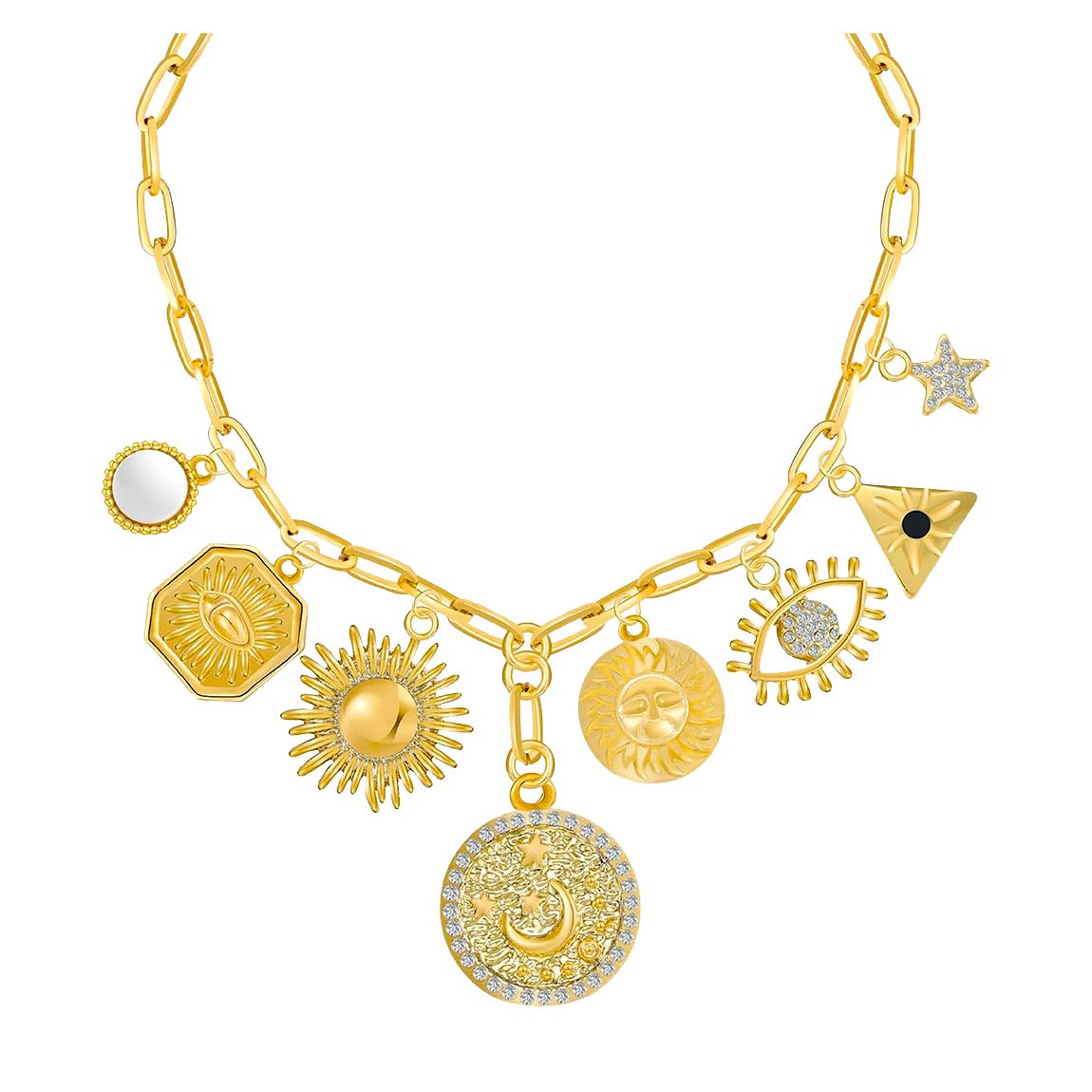 18K Gold Celestial Charm Necklace main product photo