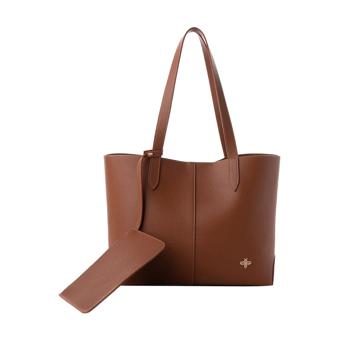 Tan Lucky Bees Tote Bag main product photo