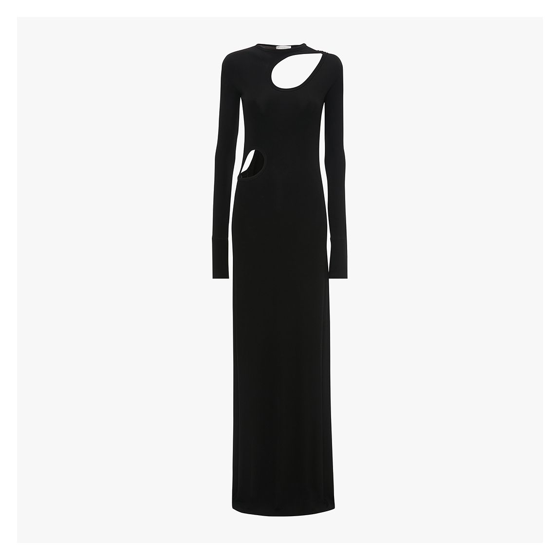 Black Cut-Out Jersey Floorlength Dress main product photo
