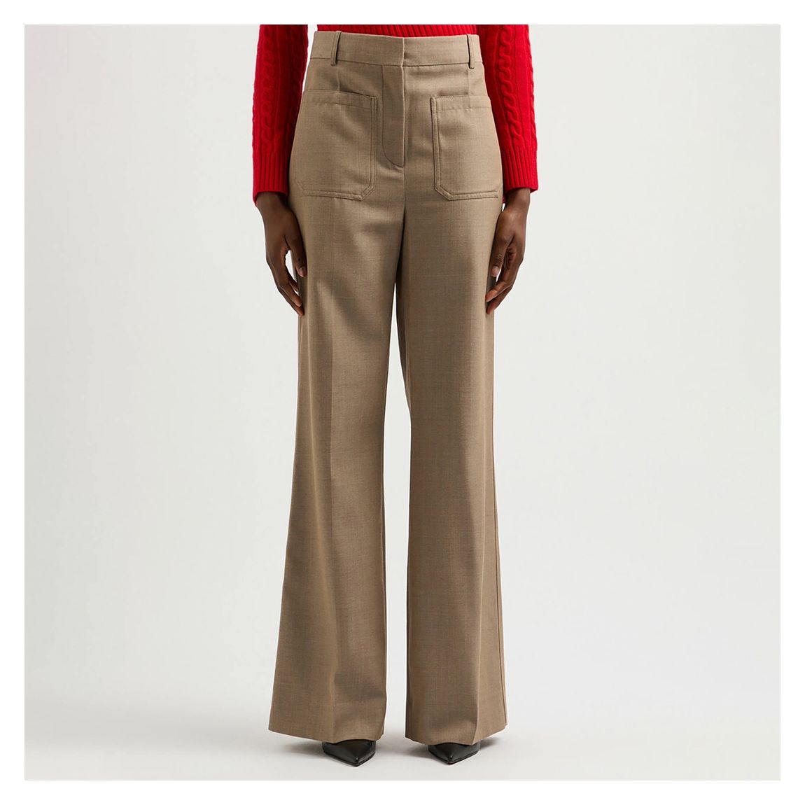 Tan Alina Wide Leg Trouser main product photo