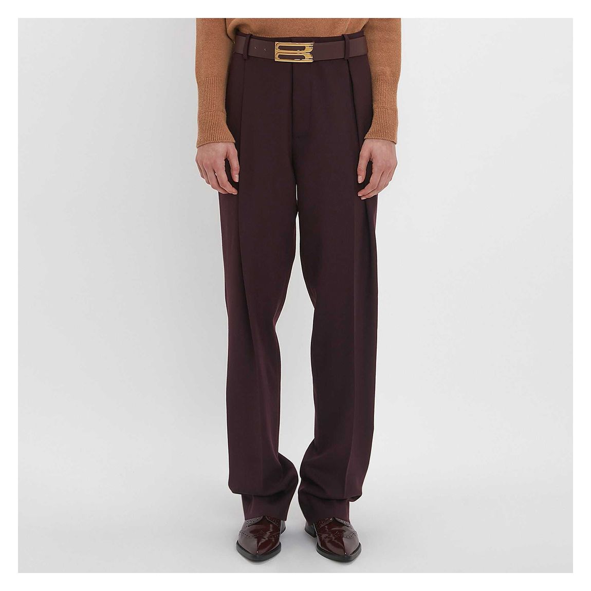 Deep Mahogany Asymmetric Chino Trouser main product photo