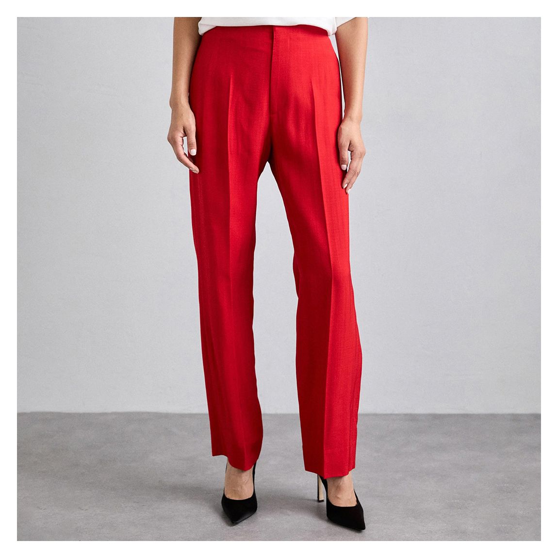 Red Tapered Leg Trouser main product photo