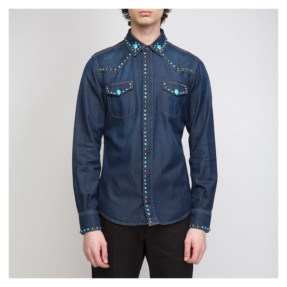 Dark Blue Denim Shirt main product photo