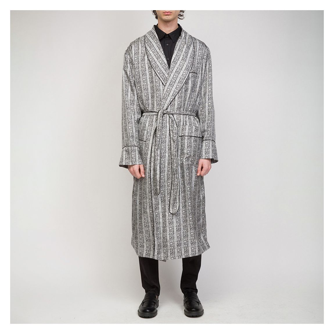 Black/Grey Print Dressing Gown main product photo