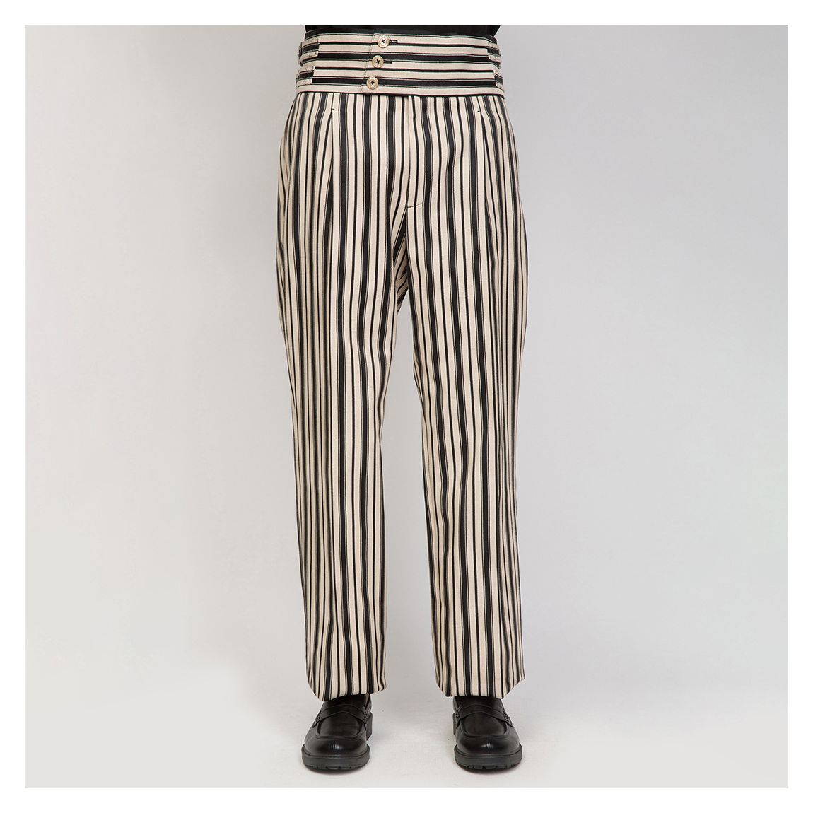 Ecru/Black Stripe Trousers main product photo