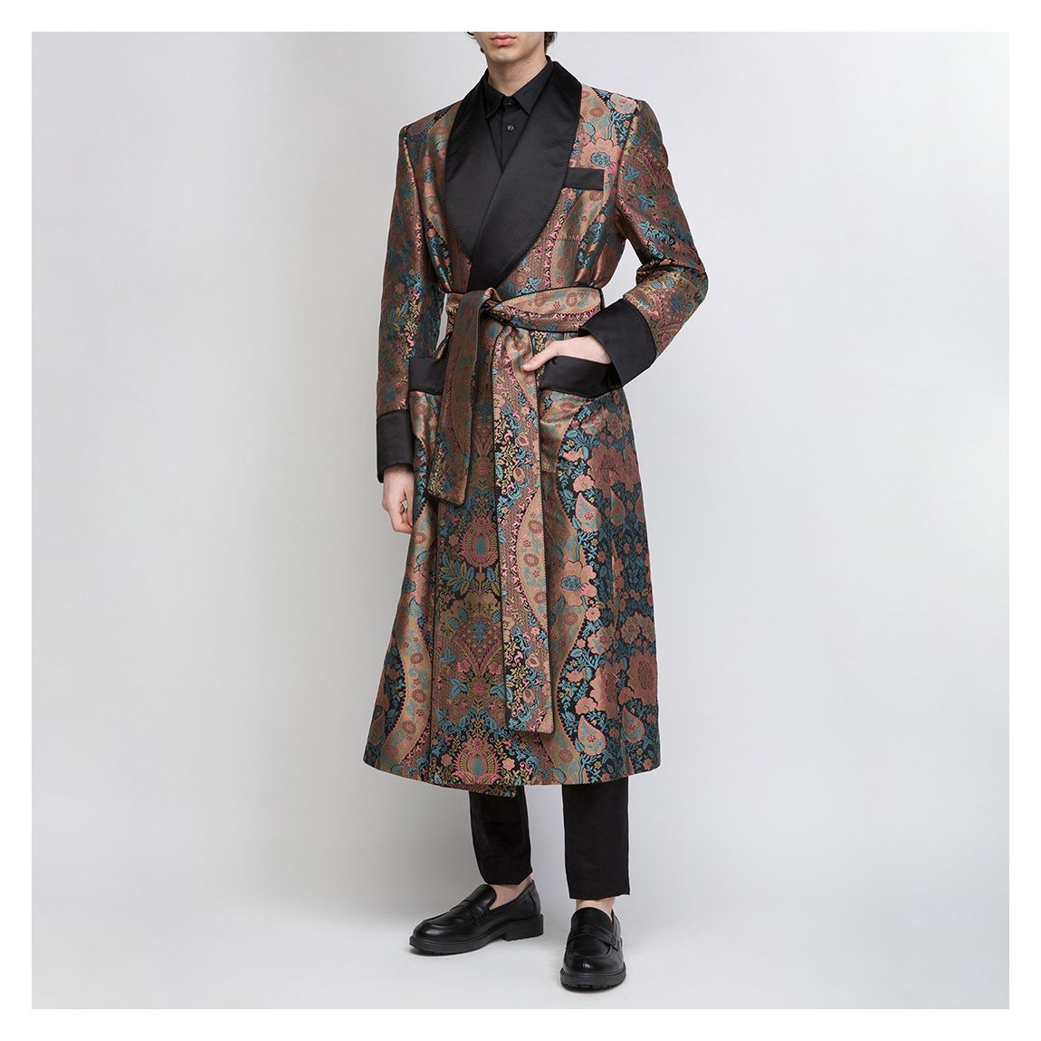 Multi Printed Smoking Dressing Robe main product photo