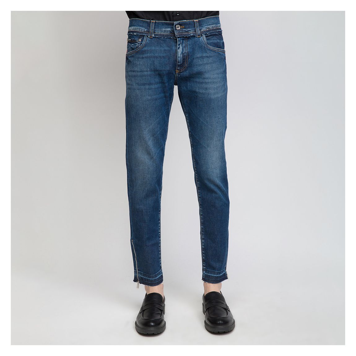 Mid Blue Slim Crop Jeans main product photo