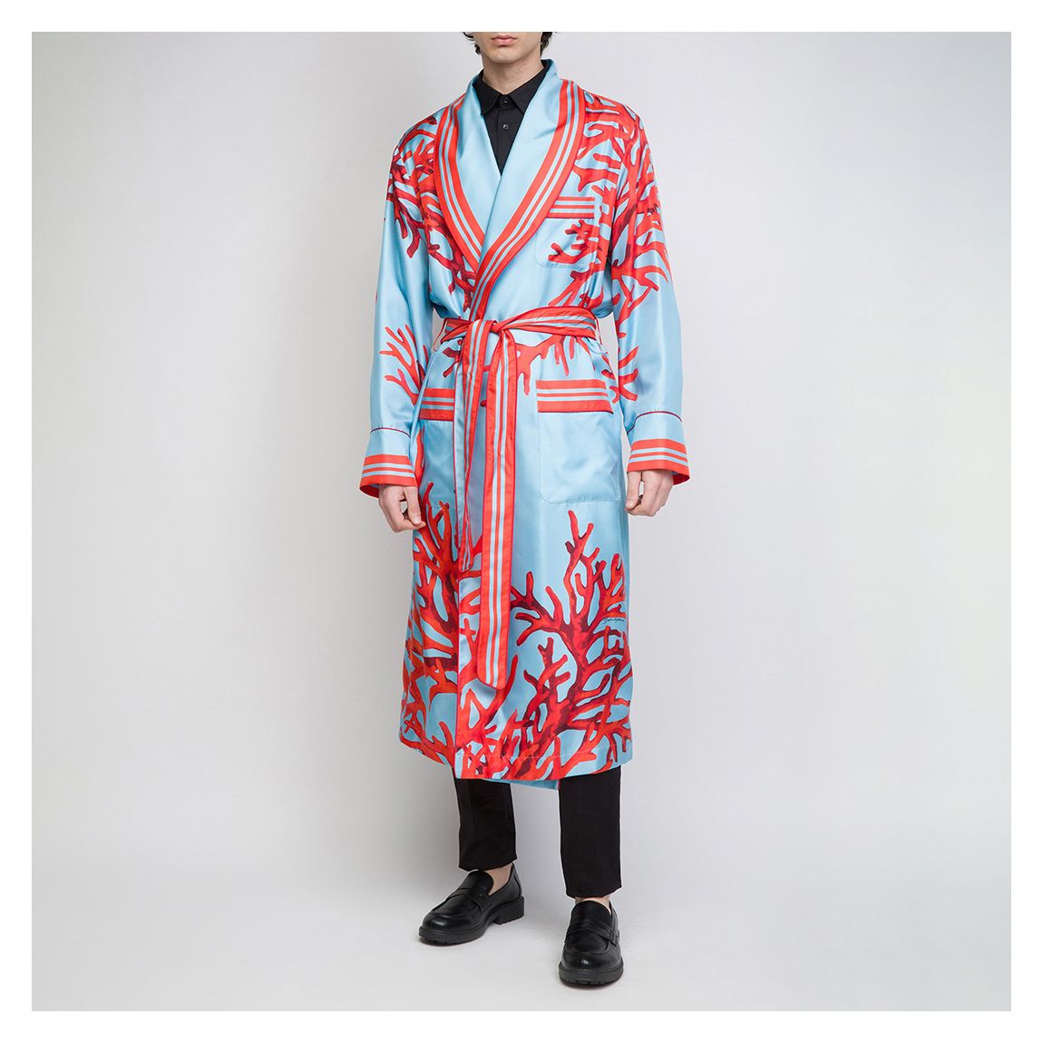 Blue/Red Print Dressing Gown main product photo