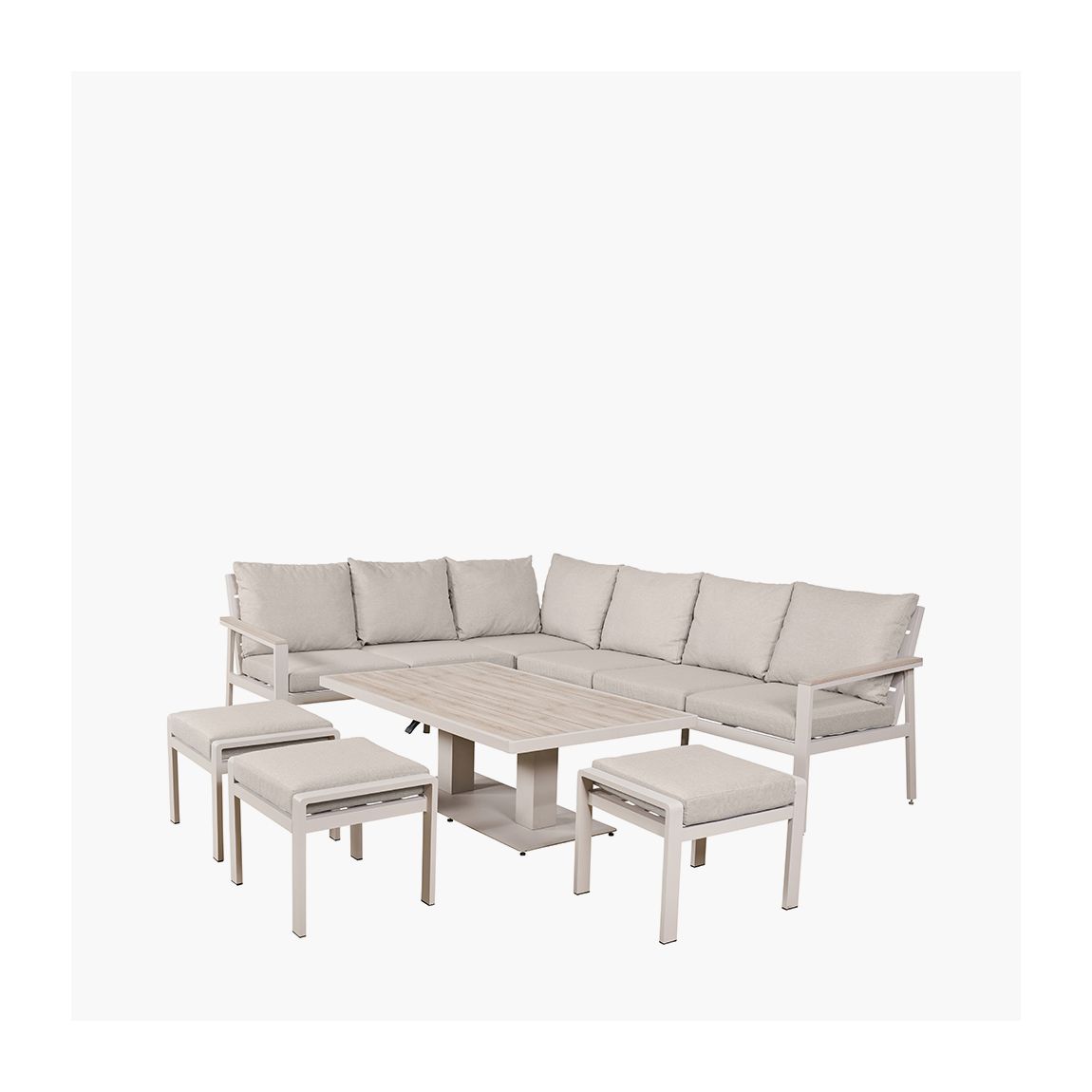 Aruba Outdoor Corner Seating Set with Adjustable Table main product photo
