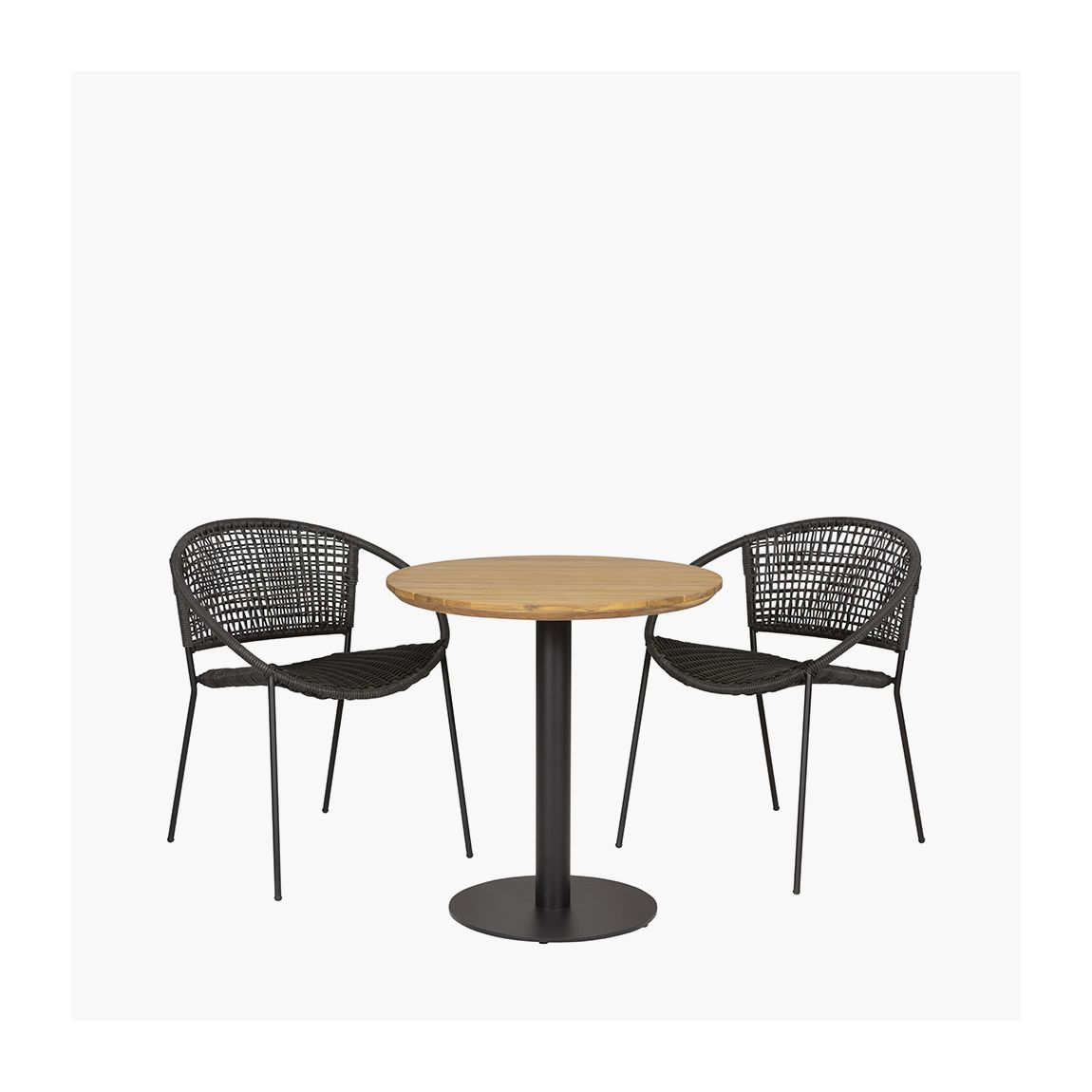 Dakota Black Outdoor Bistro Set main product photo