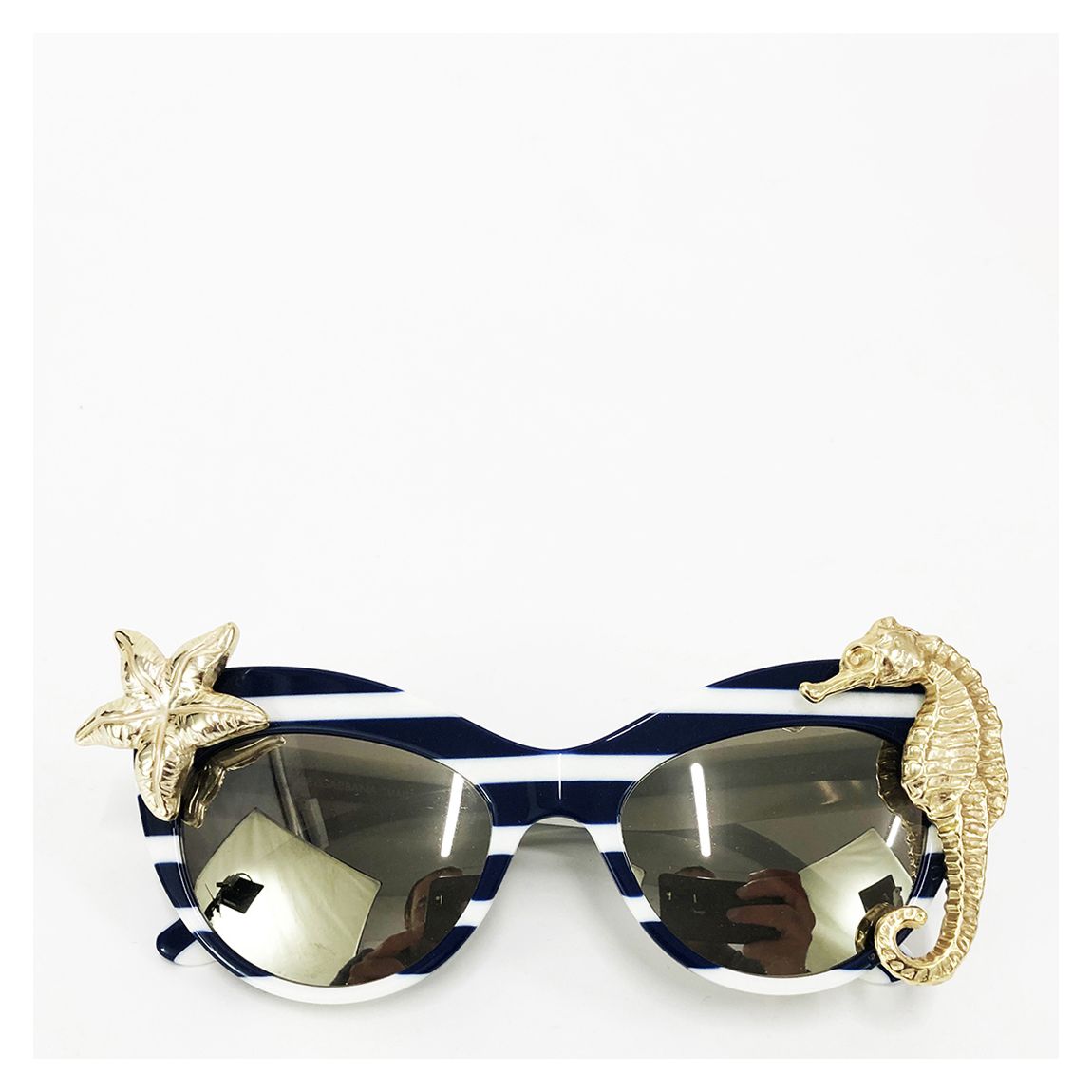 Black Beachy Stripe Sunglasses main product photo