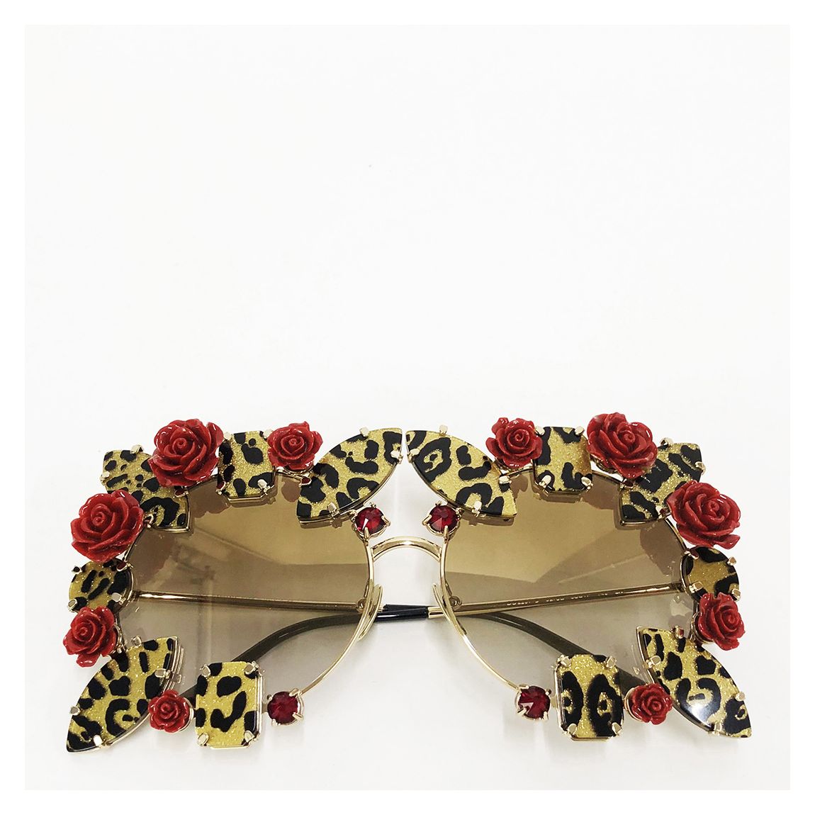 Gold Floral Round Sunglasses main product photo