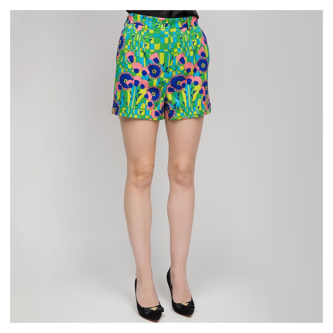 Green/Multi Printed Shorts main product photo