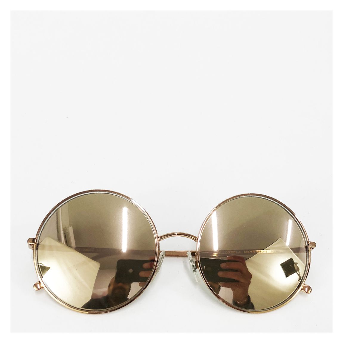White Gold Reflective Sunglasses main product photo