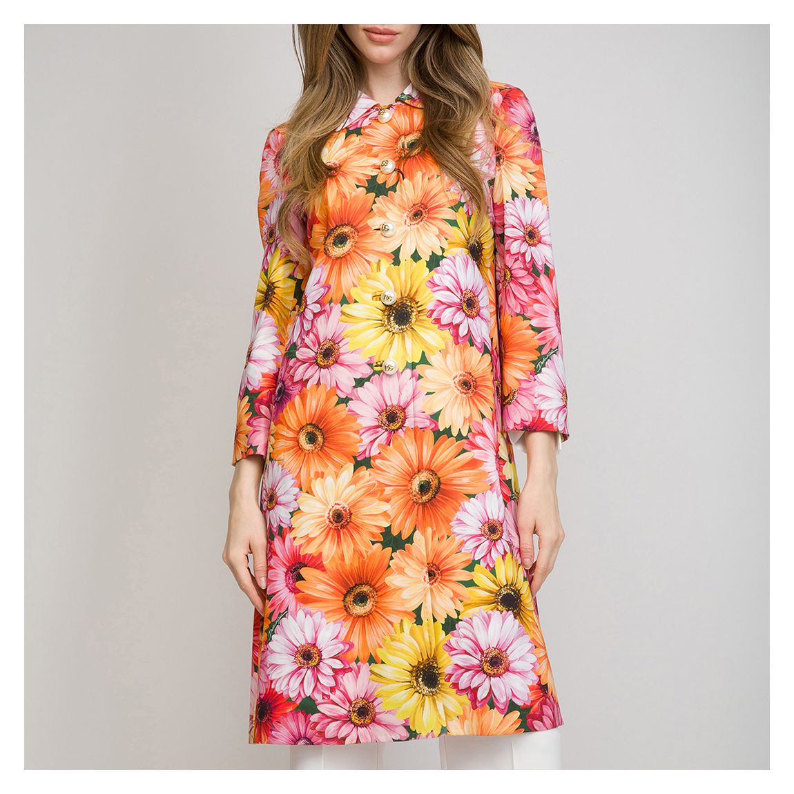 Pink/Orange Floral Coat main product photo