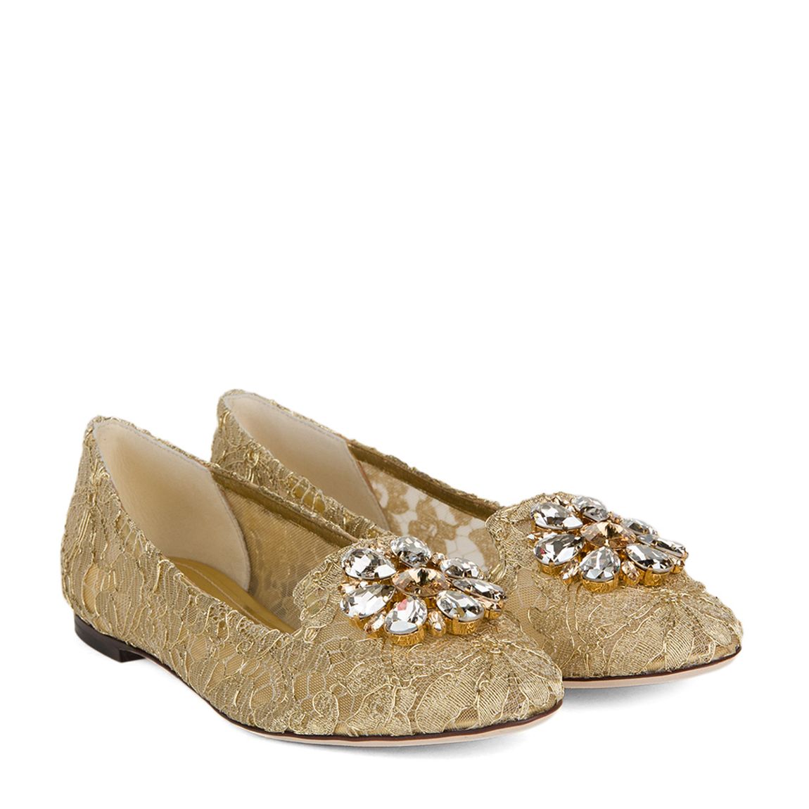Gold Embellished Lacey Loafer main product photo