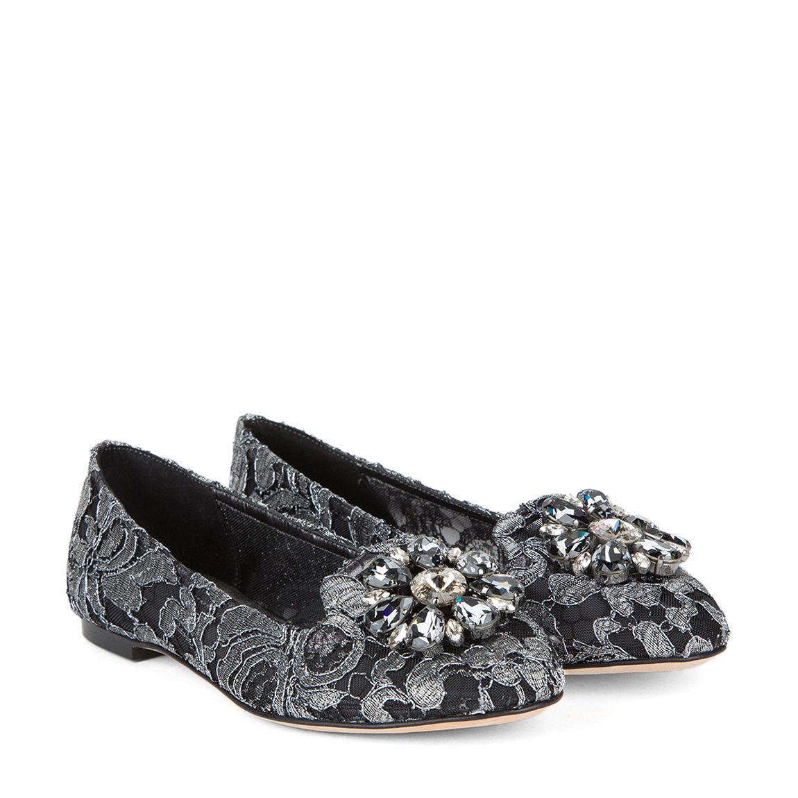 Charcoal Embellished Lacey Loafer main product photo