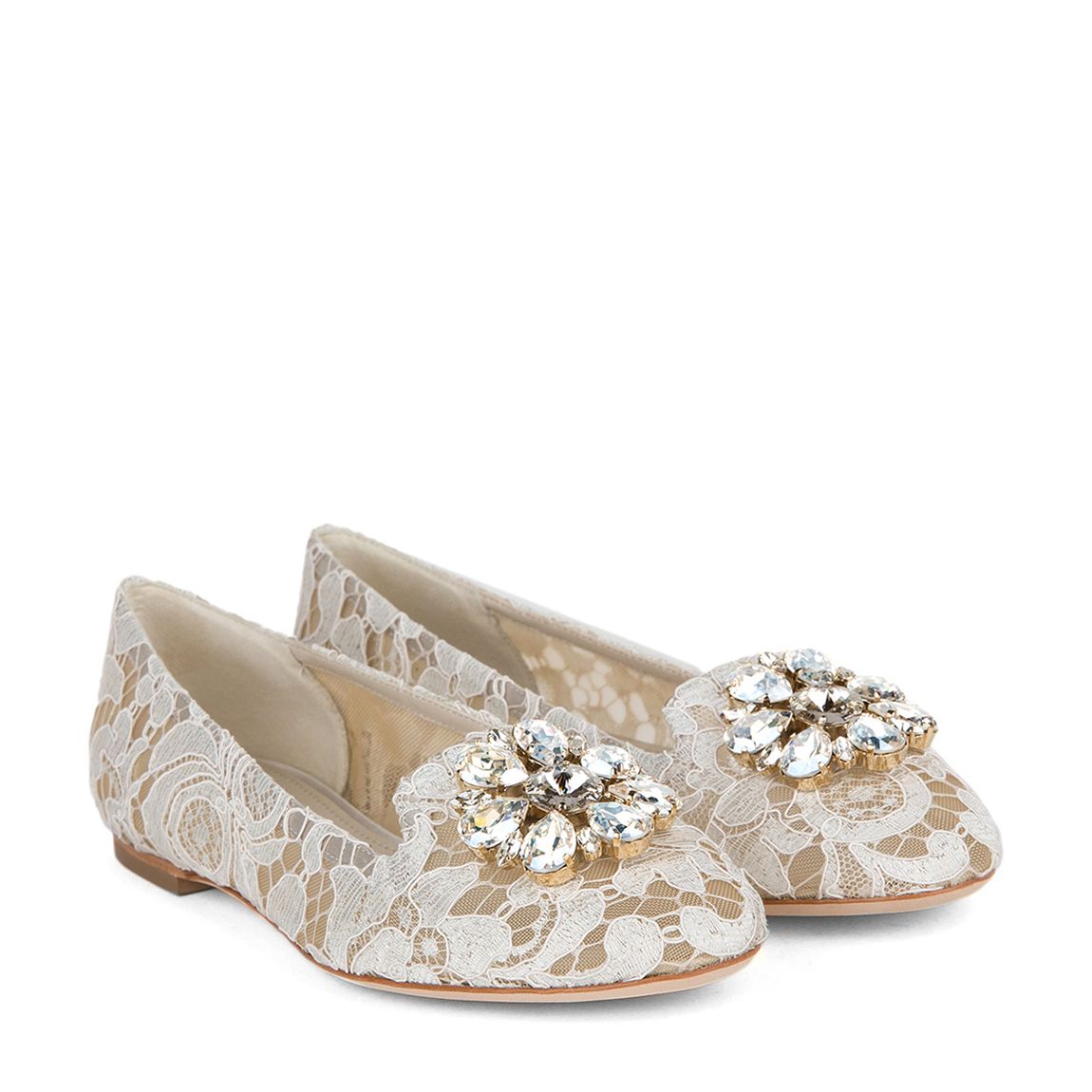 Ivory Embellished Lacey Loafer main product photo