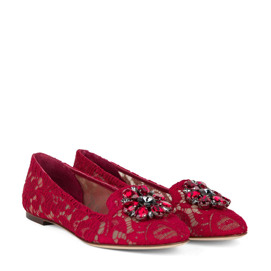 Fuschia Embellished Lacey Loafer main product photo