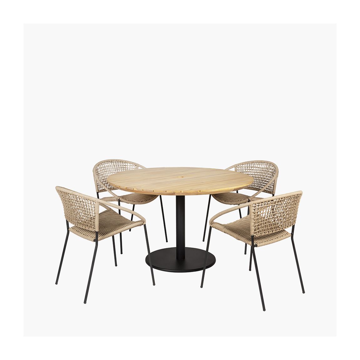 Dakota Natural Wheat Outdoor 4 Seater Dining Set main product photo