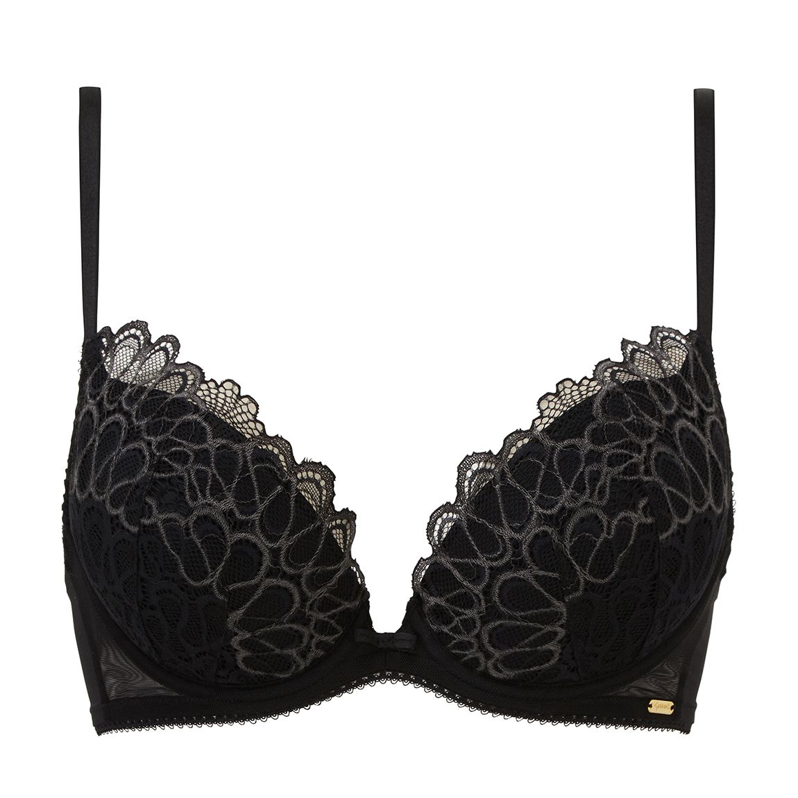 Swirl Padded Plunge Bra main product photo