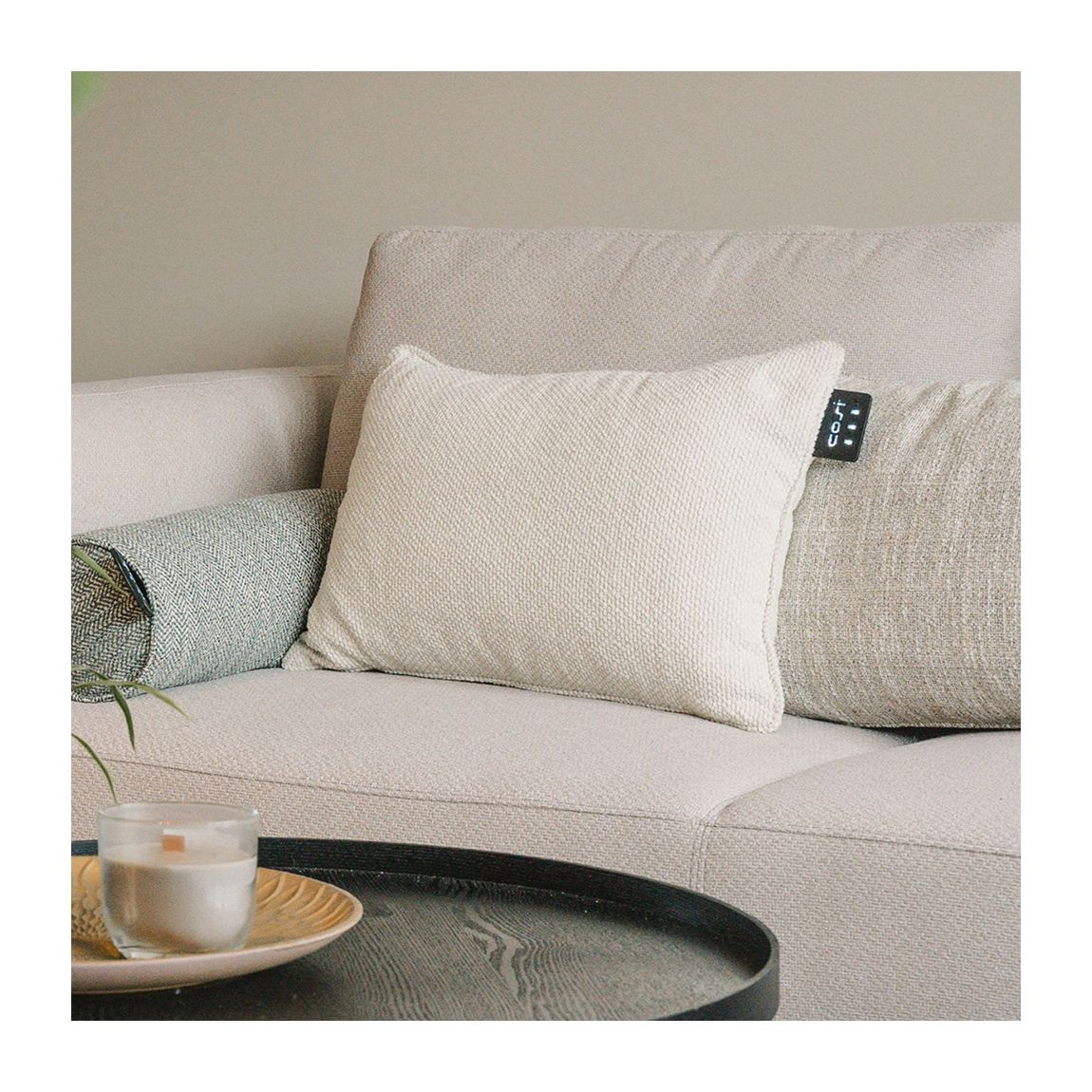 Cosipillow Heated Comfort Rectangular Teddy White 40x60cm main product photo