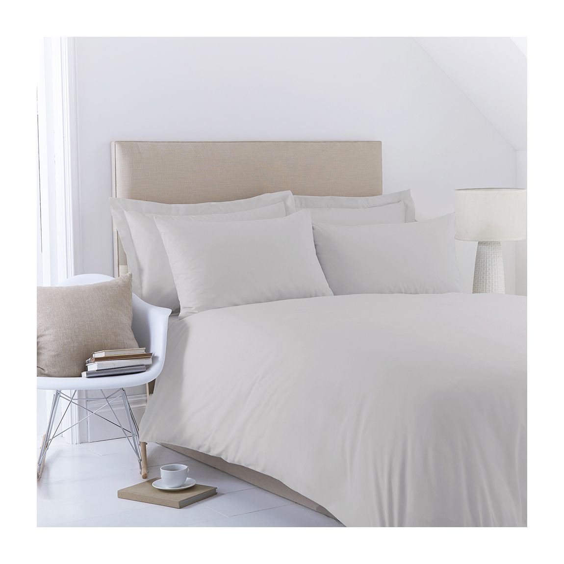 Poetry Plain Dye Single Grey Duvet Cover Set main product photo