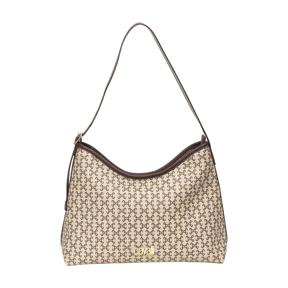 CAVALLI CLASS Shoulder, Handbag, VALENTINA, Monogram & Chocolate Color main product photo