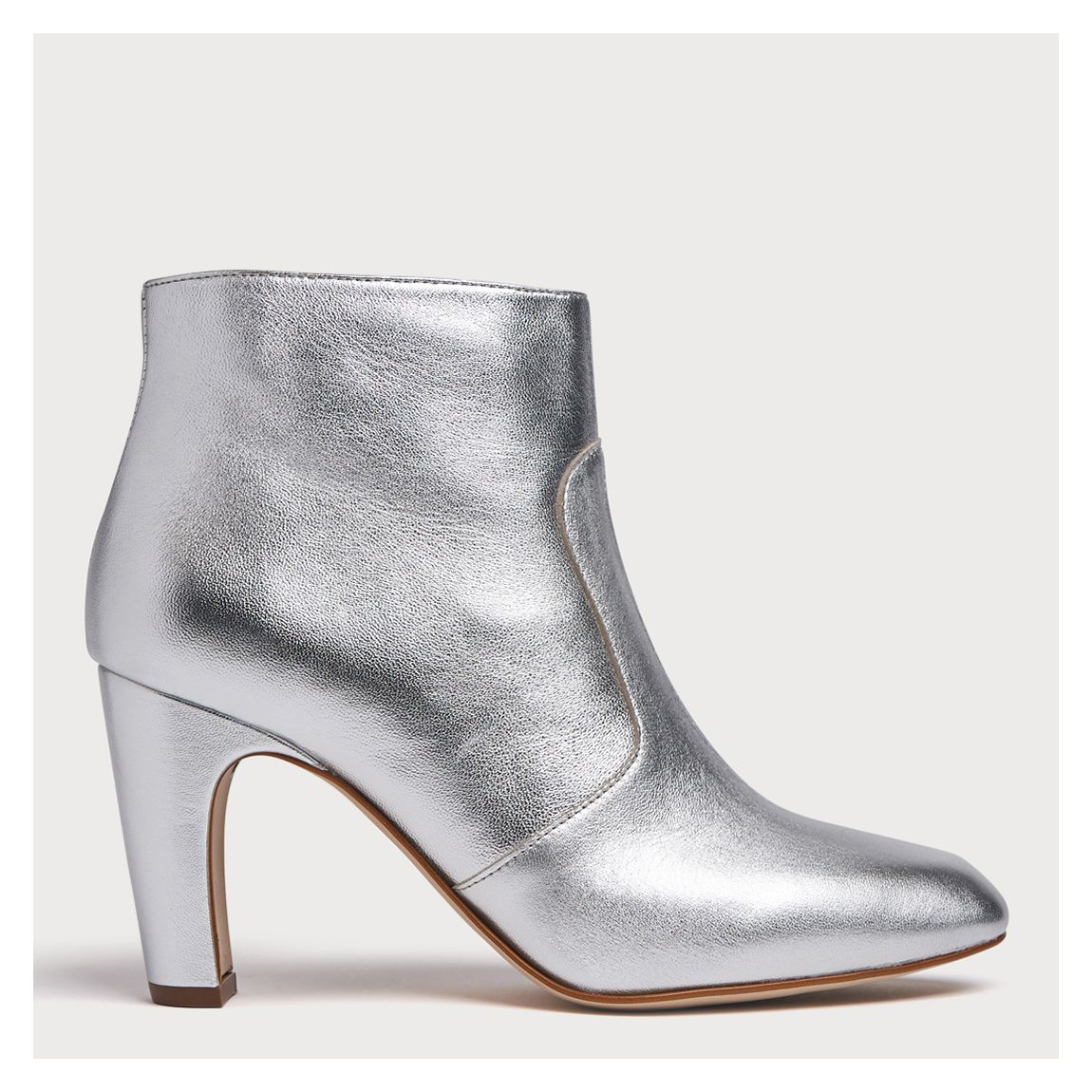 Silver Antonia Heeled Ankle Boots main product photo