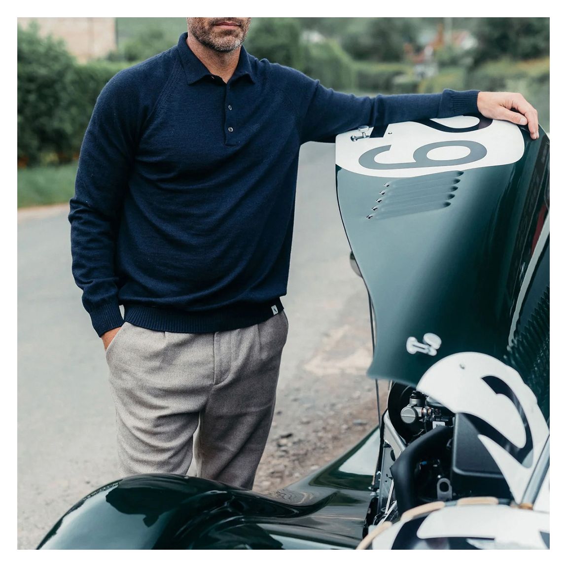 Navy Beauford Polo Shirt main product photo