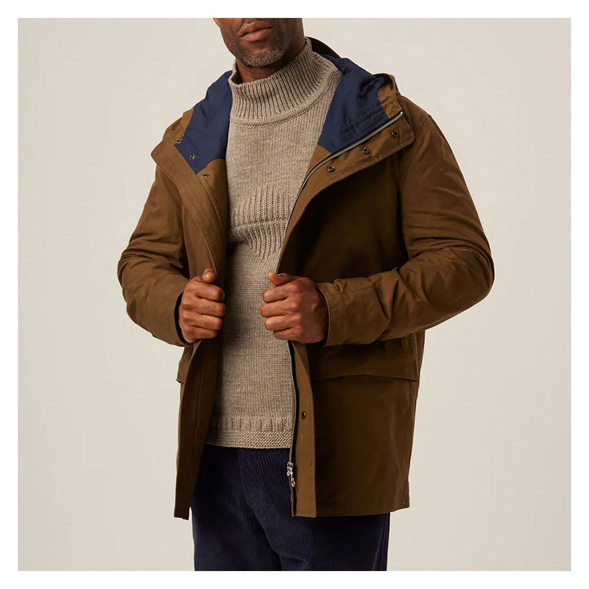 Khaki Maidwell Hooded Jacket main product photo