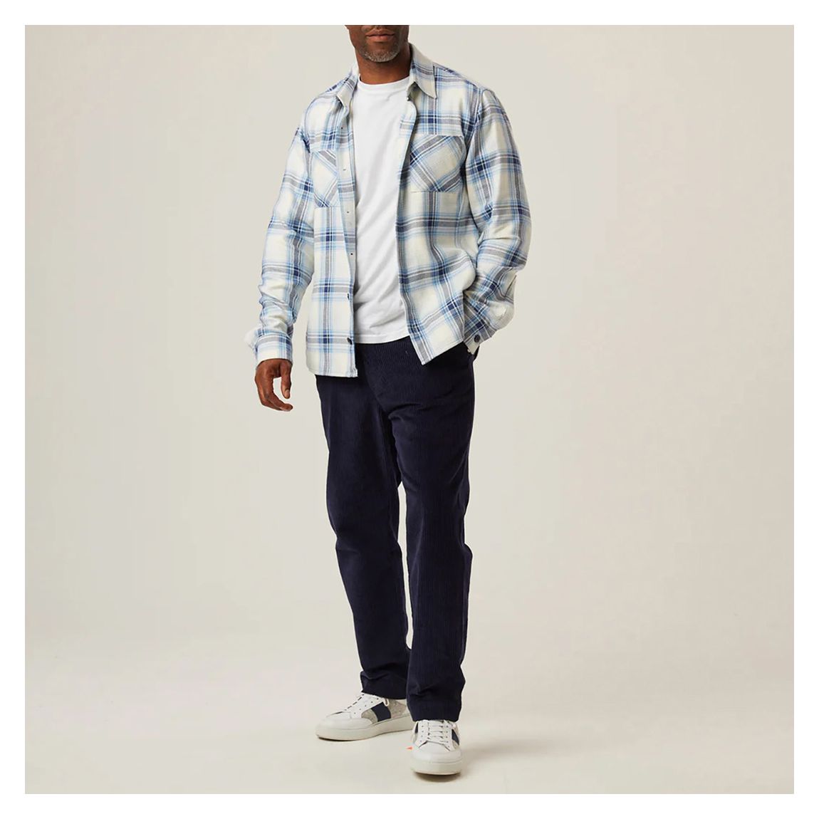White/Blue Blunt Overshirt main product photo