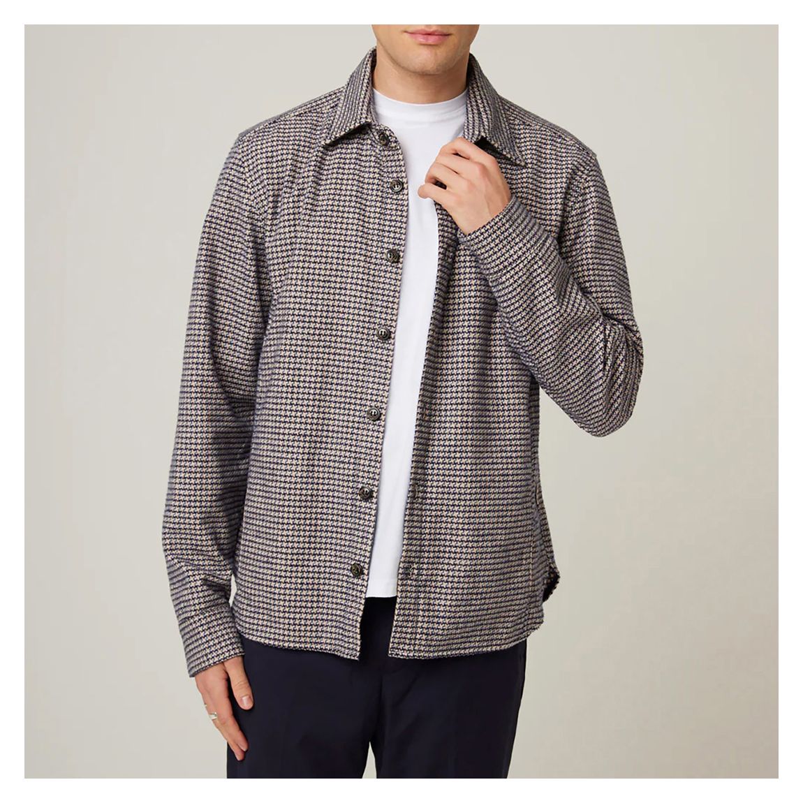 Dusk Houndstooth Blake Overshirt main product photo