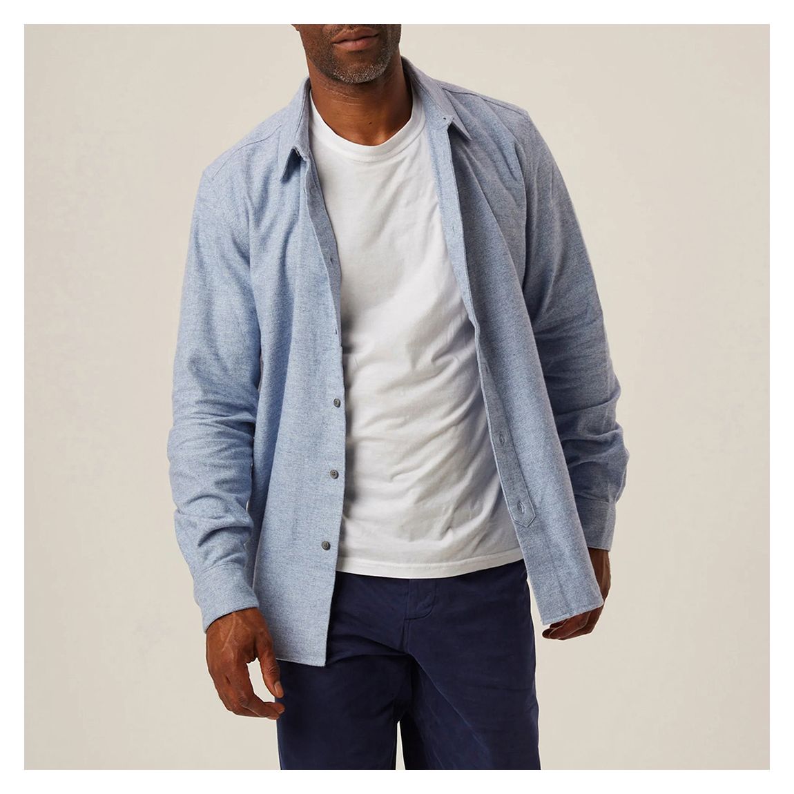 Powder Blue Marl Farley Shirt main product photo