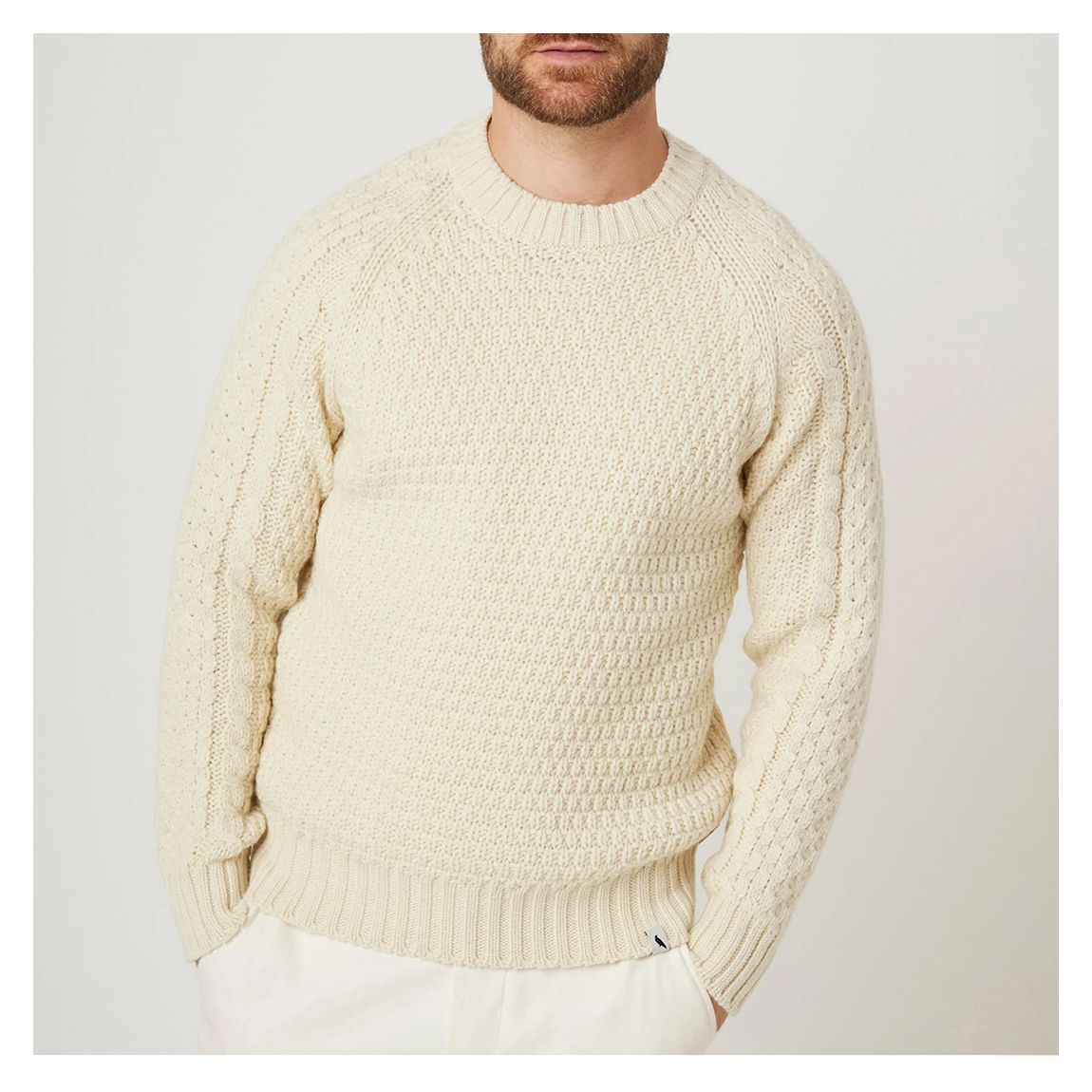 Ecru Winston Crew Jumper main product photo