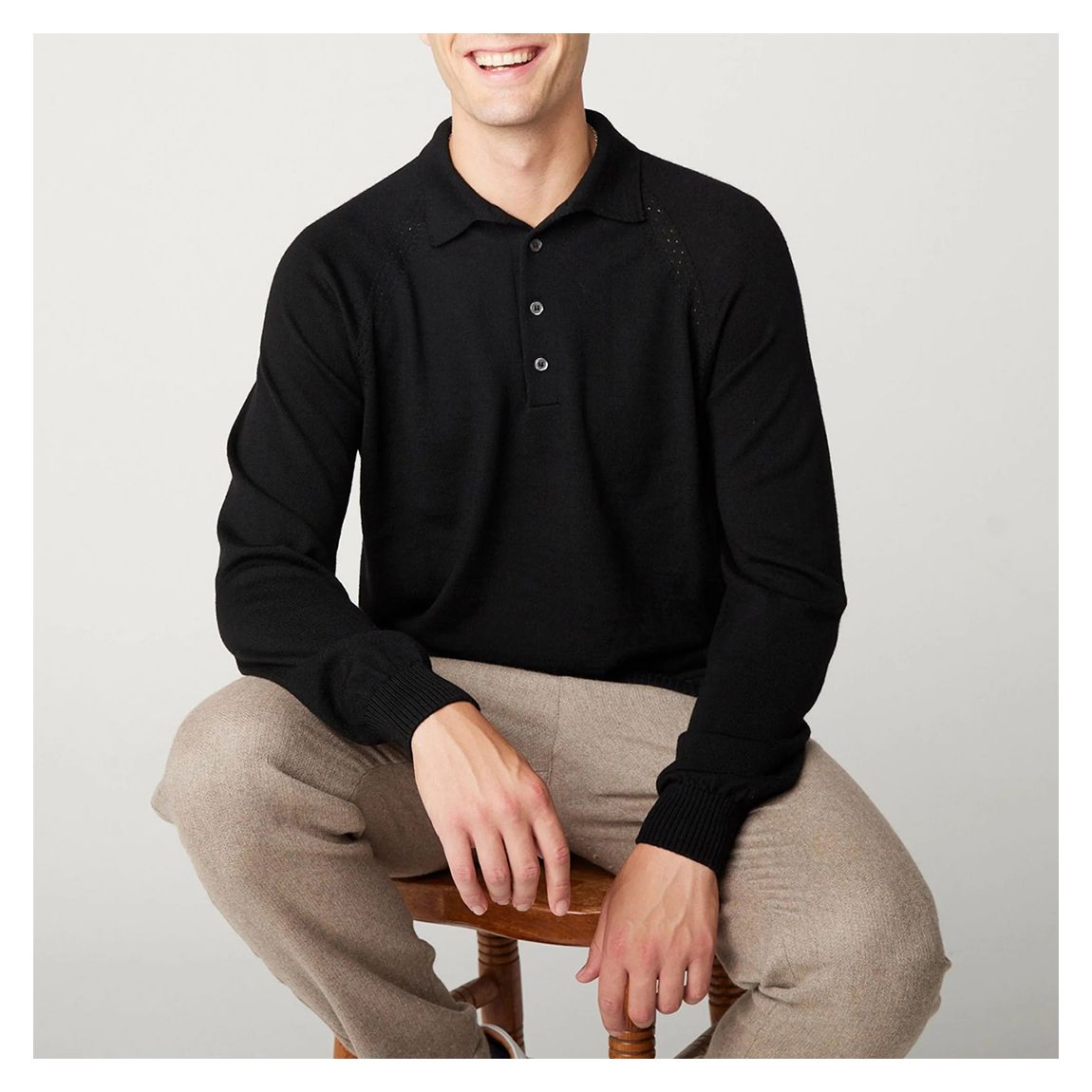 Black Beauford Polo Shirt main product photo