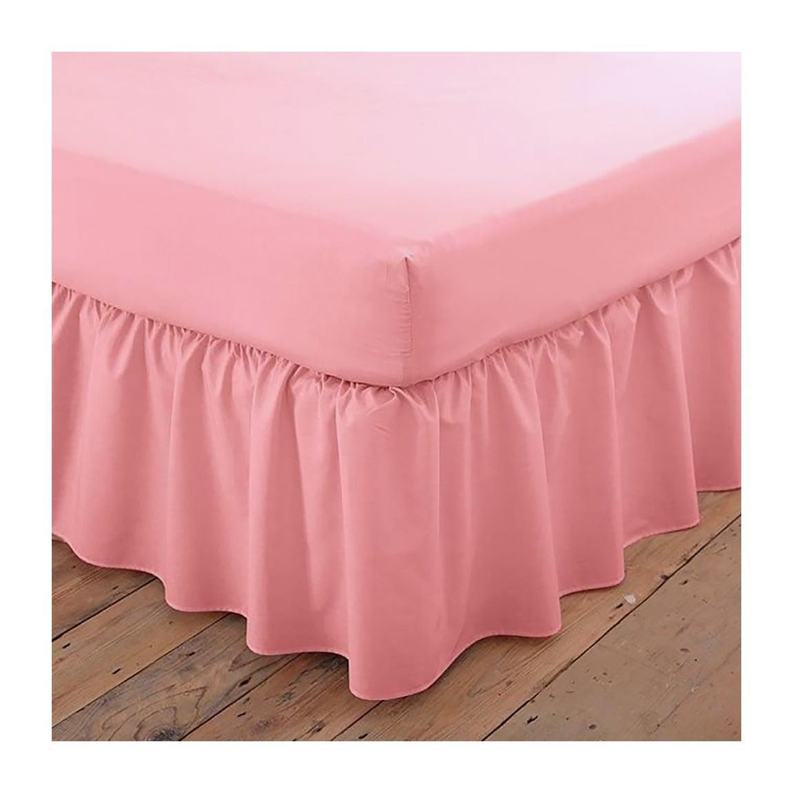 Charlotte Thomas Poetry Plain Single Platform Valance Sheet Frilled - Dusky Pink main product photo
