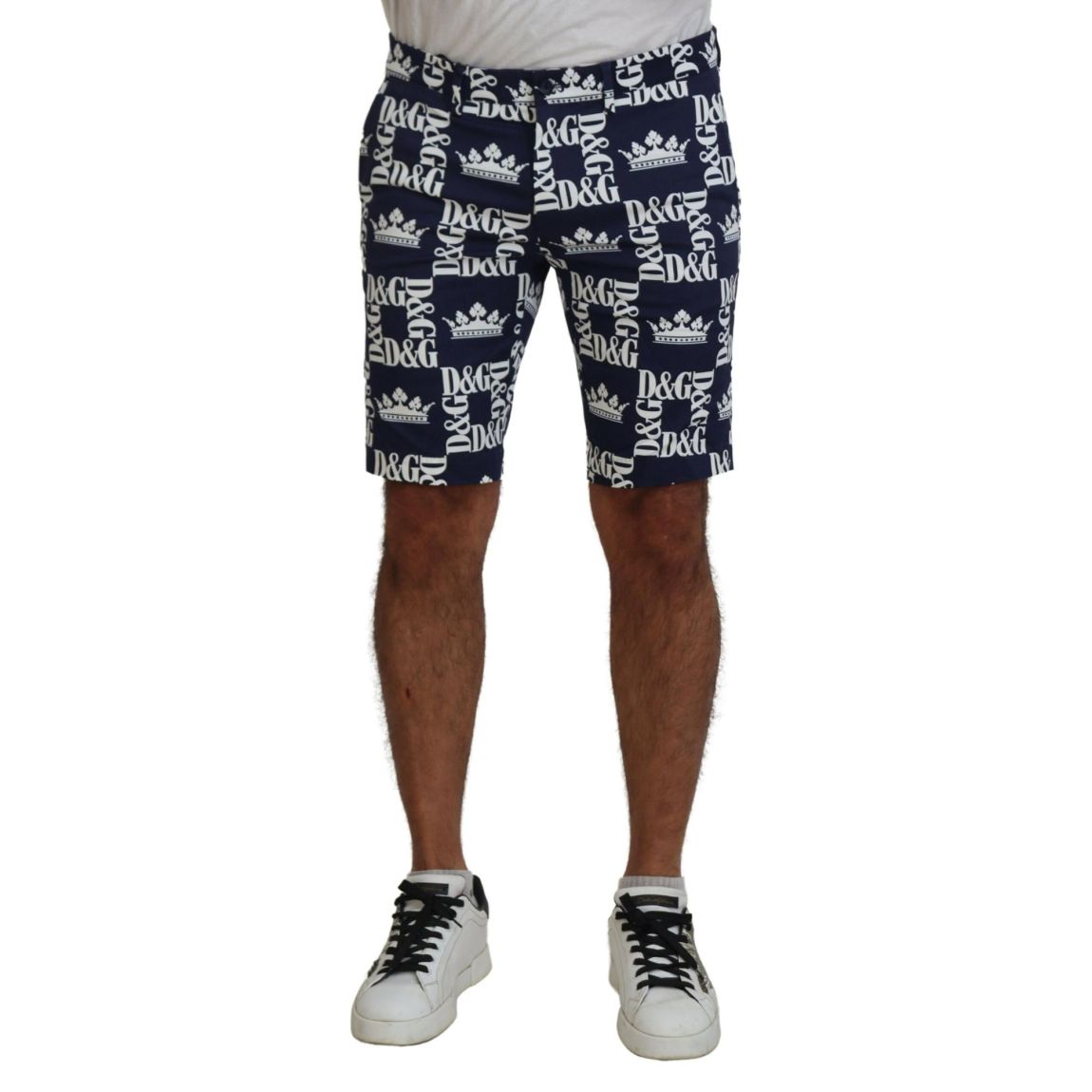 Crown Print Shorts Summer Style - Blue main product photo