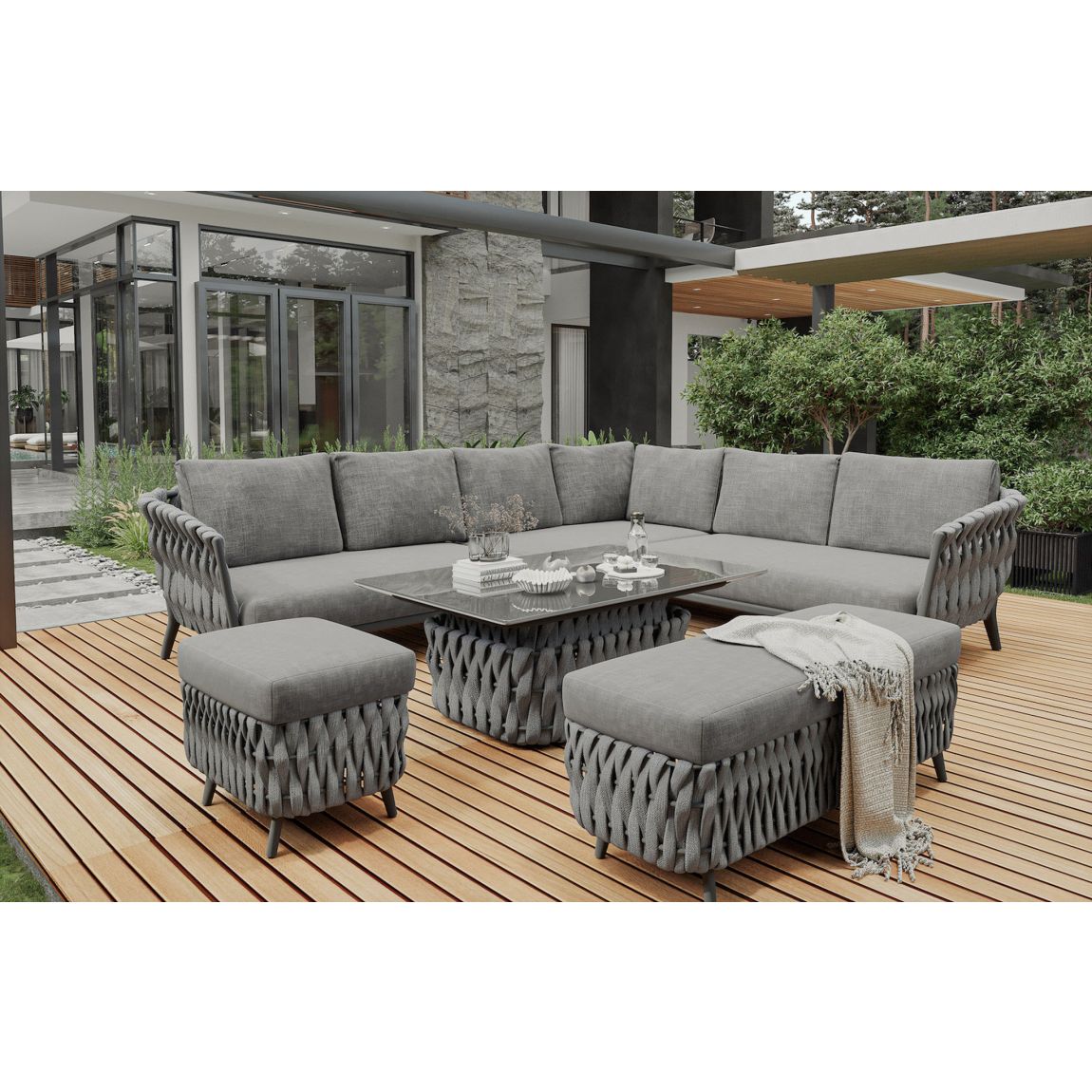 Wrap Rectangle Corner Sofa Dining main product photo