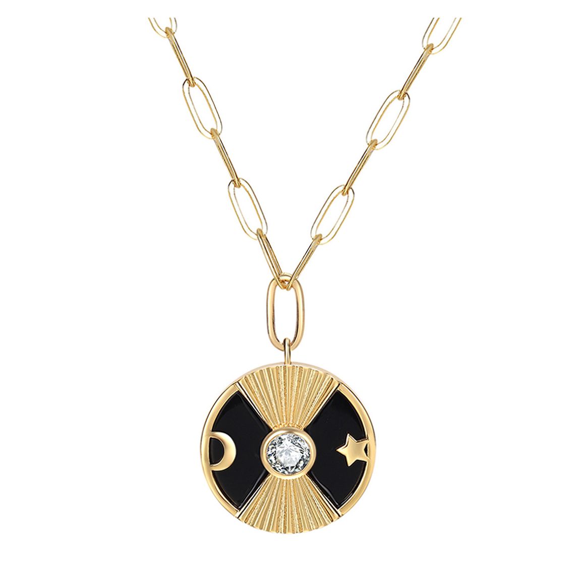 18k Gold Moon and Me Necklace main product photo