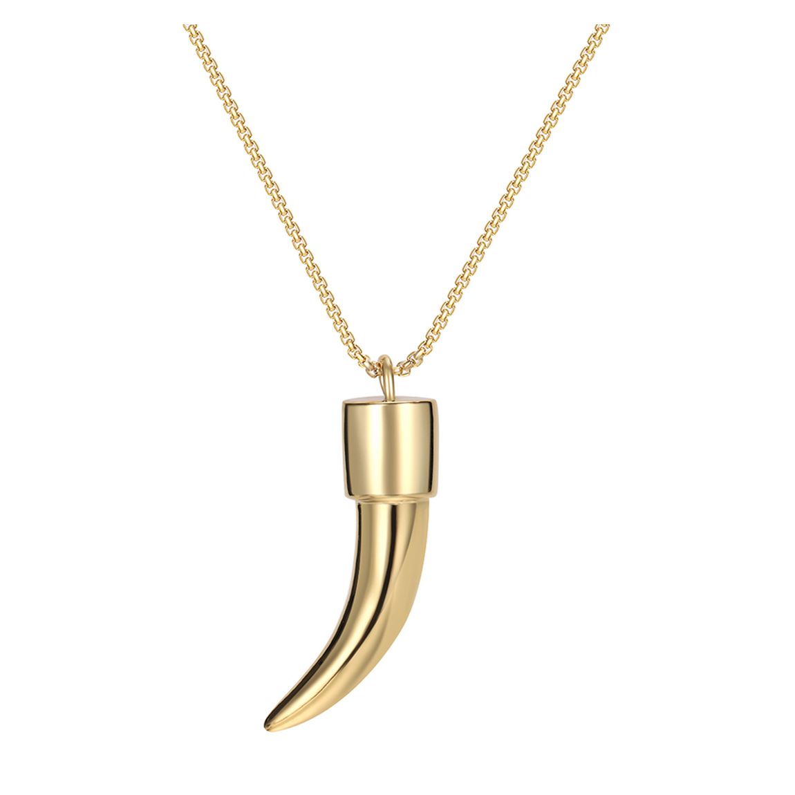 18k Gold Magic Horn Necklace main product photo