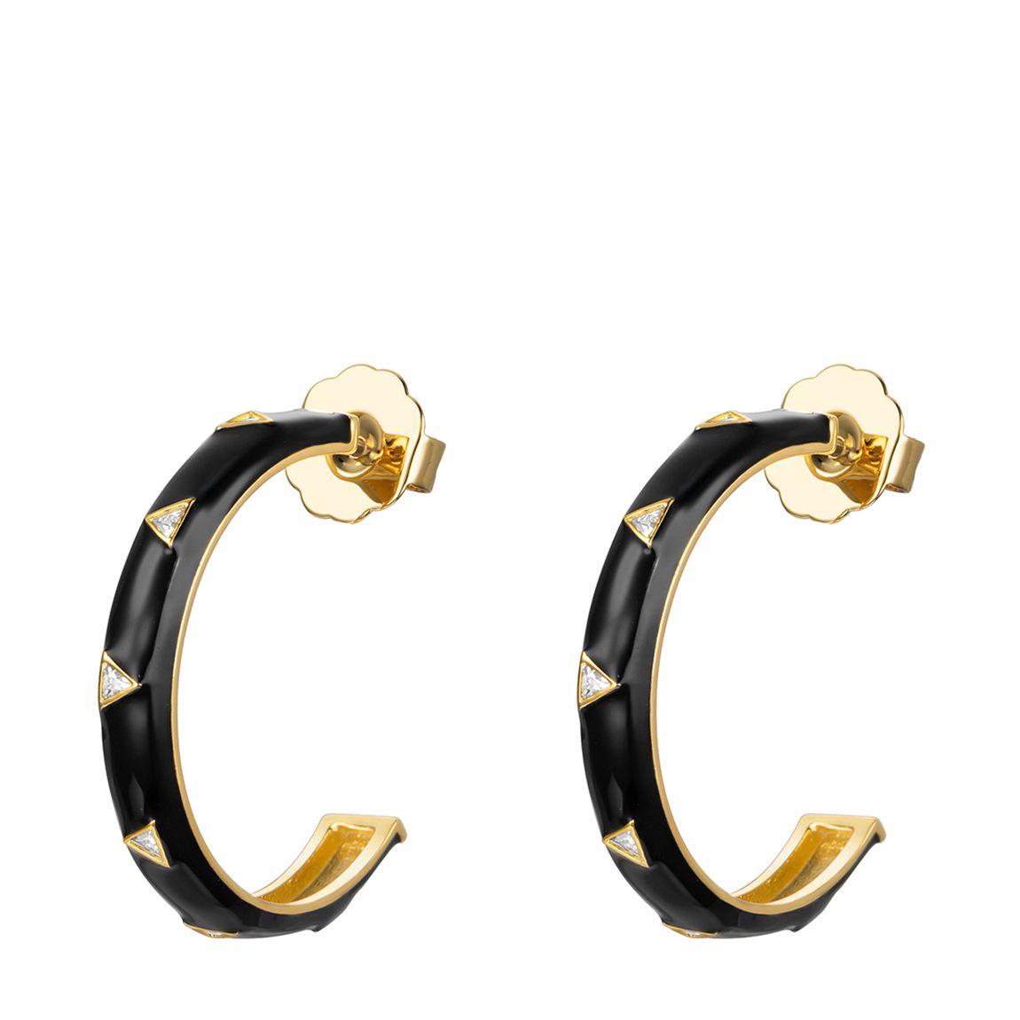 18k Gold Black Cosmic Diamond Dust Earrings main product photo