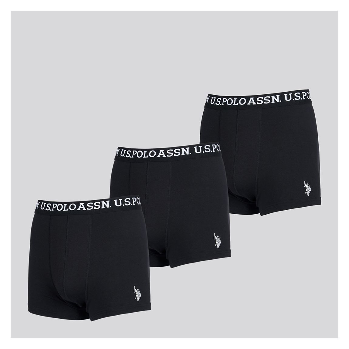 Black 3 -Pack Cotton Blend Boxer Shorts main product photo