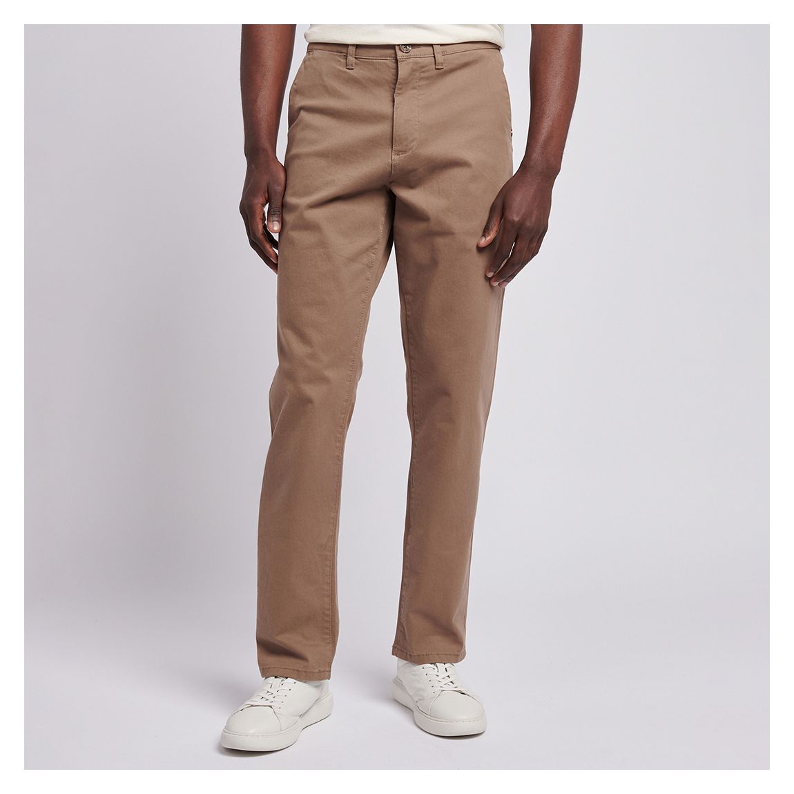 Beige Classic Cotton Blend Chino Trouser main product photo